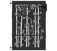 vidaXL Porte de Jardin Noir 85 x 150 cm Acier peint par poudre, Portillon Rectangulaire en Métal, Durable et Élégant, Barrière Extérieure Résistante à la Rouille, Design Moderne