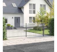 vidaXL Porte de Jardin Woerden Gris 125 x 500 cm Acier