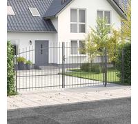 vidaXL Porte de Jardin Woerden Gris 175 x 500 cm Acier