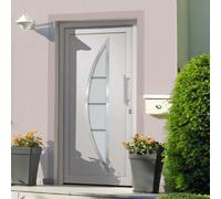 vidaXL Porte d'entrée 108x200 PVC - Blanc