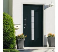 vidaXL Porte d'entrée 110x210 Aluminium/PVC - Anthracite