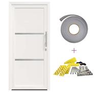 vidaXL Porte d'entrée 98 x 200 cm PVC blanche