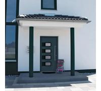 vidaXL Porte d'entrée aluminium - 100x210 cm - Anthracite