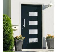 VIDAXL Porte d'entrée aluminium et PVC anthracite 100x210 cm
