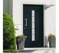 vidaXL Porte d'entrée aluminium et PVC Anthracite 100x210 cm