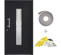 vidaXL Porte d'entrée anthracite 108x208 cm