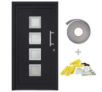 vidaXL Porte d'entrée anthracite 88x200 cm