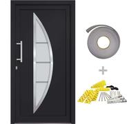 vidaXL Porte d'entrée anthracite 88x200 cm