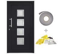 vidaXL Porte d'entrée anthracite 98x190 cm
