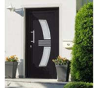 VidaXL Porte d'entrée - Anthracite/Blanc - 88x200 cm PVC