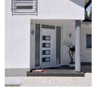 vidaXL Porte d'entrée 100x210 cm blanche Aluminium et PVC