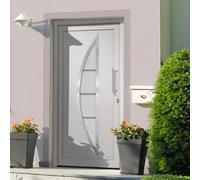 vidaXL Porte d'entrée - Blanc 98x208 cm