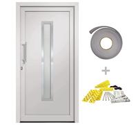 vidaXL Porte d'entrée blanche 98x208 cm