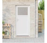 Porte d'entrée latérale vidaXL, blanche, 98 x 198 cm, PVC