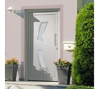 vidaXL Porte d'entrée PVC - 98x200 cm - Blanc