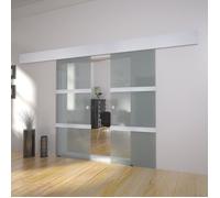 vidaXL Porte coulissante double en verre