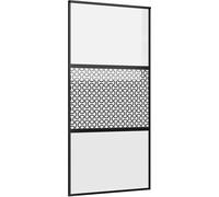 vidaXL Porte vitrée noire 102,5 x 2 x 205 cm en aluminium