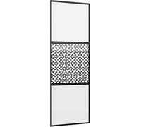 vidaXL Porte vitrée noire 76 x 2 x 205 cm en aluminium