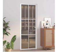 vidaXL Porte en verre 76 x 201,5 cm Aluminium 350588
