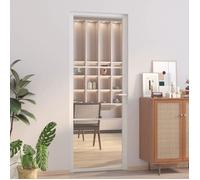 vidaXL Porte intérieure 76 x 201,5 cm Blanc, verre ESG transparent, aluminium
