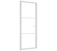 vidaXL Porte en Verre 83 x 201,5 cm Aluminium Blanc et Transparent