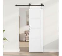 vidaXL Porte d'intérieur blanche 61 x 198,5 cm Contreplaqué pin design rustique, résistante