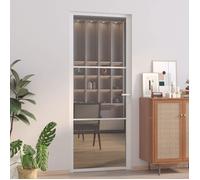 vidaXL Porte intérieure 83x201,5 cm Blanc Verre ESG et Aluminium