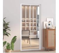 vidaXL Porte intérieure 93x201,5 cm Blanc Verre ESG et aluminium