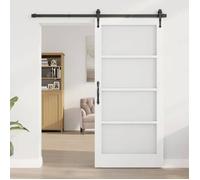 Porte d'intérieur vidaXL ORKDAL, apprêtée en blanc, 93 x 202 cm