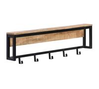 vidaXL Porte-manteau mural 87x10x27 cm Bois de manguier massif brut