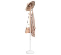 vidaXL Porte-Manteau, Porte-vêtements sur Pied, Cintre avec Patère, Portant à Vêtements Couloir Salon Chambre, Moderne, Blanc 177 cm Fer Enduit de Poudre