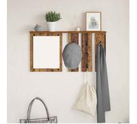 VIDAXL Porte-manteau mural avec étagère aspect bois ancien 85x10x45 cm - Entrée, support 20 kg
