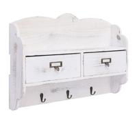 VidaXL Porte-manteau mural - Blanc bois
