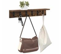 vidaXL Porte-Manteau Mural Chêne fumé 60 x 10,5 x 10,5 cm, Rangement Hall, Support Mural Moderne pour Manteaux, Organisateur Pratique, Design Compact pour Gagner de la Place