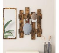 vidaXL Porte-manteau mural Chêne fumé 60 x 3 x 82 cm Bois d'ingénierie