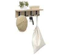 vidaXL Porte-Manteau Mural Chêne Sonoma 40 x 10,5 x 10,5 cm, Rangement Hall, Support Mural Moderne pour Manteaux, Organisateur Pratique, Design Compact pour Gagner de la Place