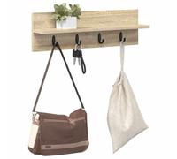 vidaXL Porte-Manteau Mural Chêne Sonoma 60 x 10,5 x 18 cm, Support Manteaux Tendance, Rangement Mural Pratique, Style Épuré pour Votre Hall, Accroche Éfficace