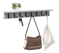 vidaXL Porte-Manteau Mural Gris béton 80 x 10,5 x 10,5 cm, Rangement Hall, Support Mural Moderne pour Manteaux, Organisateur Pratique, Design Compact pour Gagner de la Place