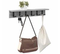 vidaXL Porte-Manteau Mural Gris Sonoma 60 x 10,5 x 10,5 cm, Rangement Hall, Support Mural Moderne pour Manteaux, Organisateur Pratique, Design Compact pour Gagner de la Place