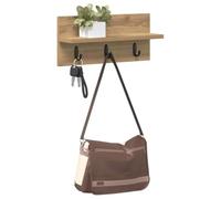 vidaXL Porte-manteau mural chêne artisanal 40 x 10.5 x 18 cm