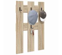 vidaXL Porte-manteau mural Montage mural Chêne Sonoma 65 x 3 x 100 cm, Organisation du couloir, support mural moderne, rangement rectangulaire, organiseur vertical d'entrée