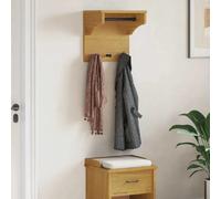 vidaXL Porte-manteau mural SANDNES 43x30x42 cm bois massif pin