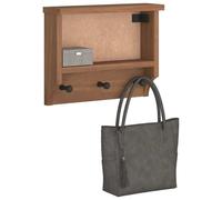 vidaXL Porte-manteau mural SANDNES 45x12x35 cm bois massif pin