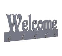 vidaXL Porte-manteau mural WELCOME - Gris