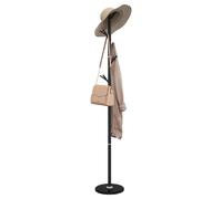 vidaXL Porte-manteau, Porte-vêtements sur Pied, Cintre avec Patère, Portant à Vêtements Couloir Salon Chambre, Moderne, Noir 175 cm Fer Enduit de Poudre