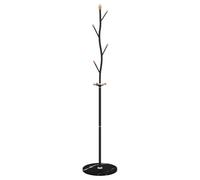 vidaXL Porte-manteau, Porte-vêtements sur Pied, Cintre avec Patère, Portant à Vêtements Couloir Salon Chambre, Moderne, Noir 177 cm Fer Enduit de Poudre