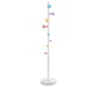 vidaXL Porte-manteau, Porte-vêtements sur Pied, Cintre avec Patère, Portant à Vêtements Couloir Salon Chambre, Moderne, Blanc 172 cm Fer Enduit de Poudre