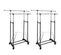 VidaXL Porte-manteaux double - Réglable