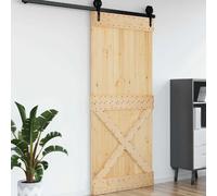 vidaXL Porte NARVIK Naturel 100 x 210 cm Bois de pin massif