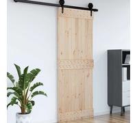 vidaXL Porte NARVIK Naturel 80 x 210 cm Bois de pin massif